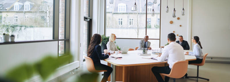 boardroom with people